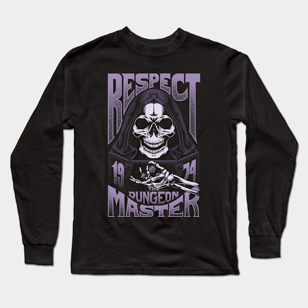 Respect The Dungeon Master - monochrome Long Sleeve T-Shirt by Azafran